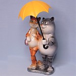 YX01006 Кошачья парочка под зонтом