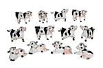X058 Коровы мини 3 см