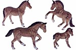K218 Лошадь коричневая 6 см